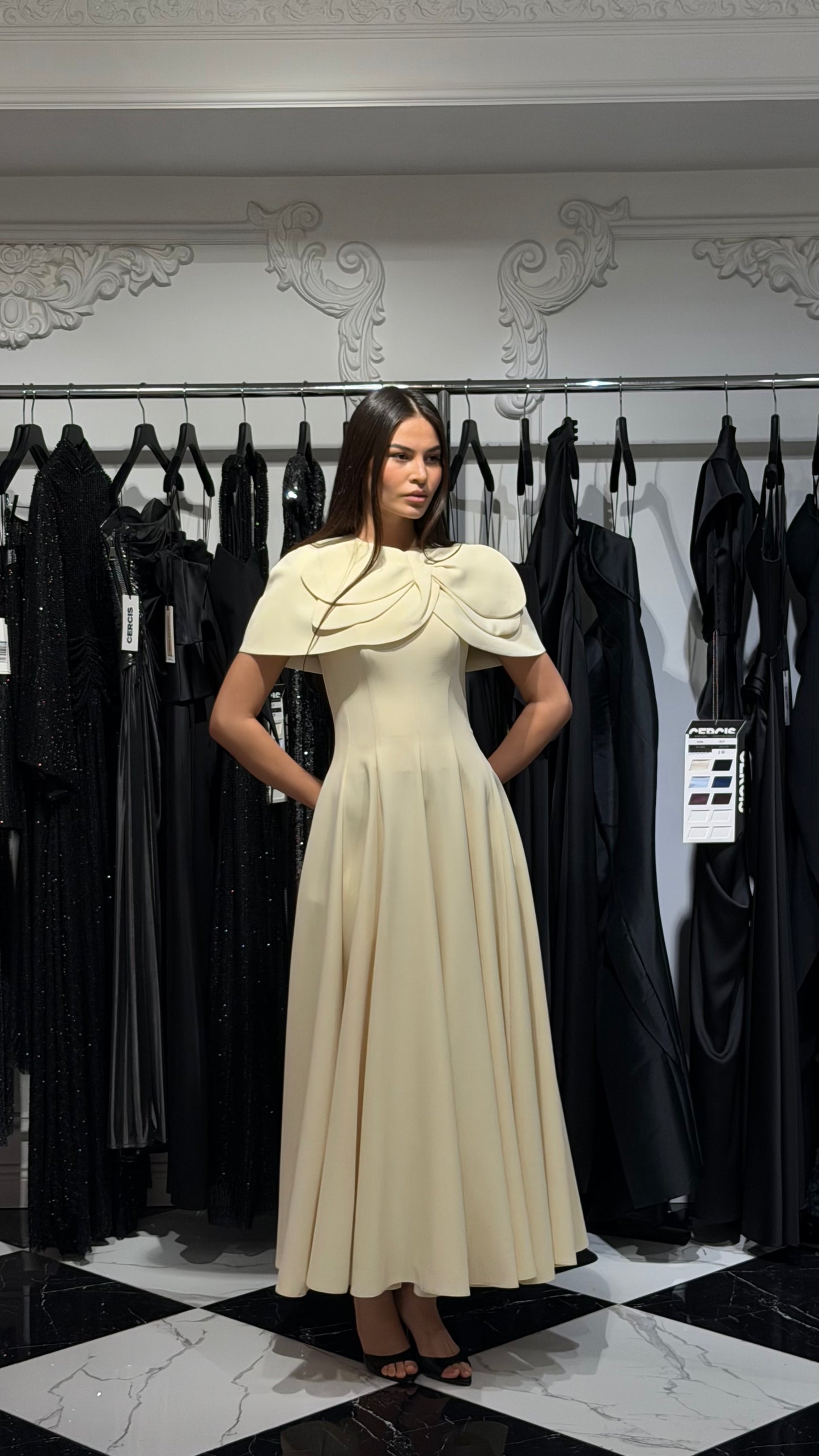 فستان كريب فخم 1187