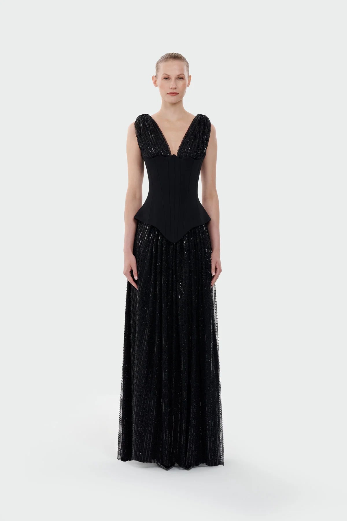 Elegant Corset Dress with Sparkle 1367