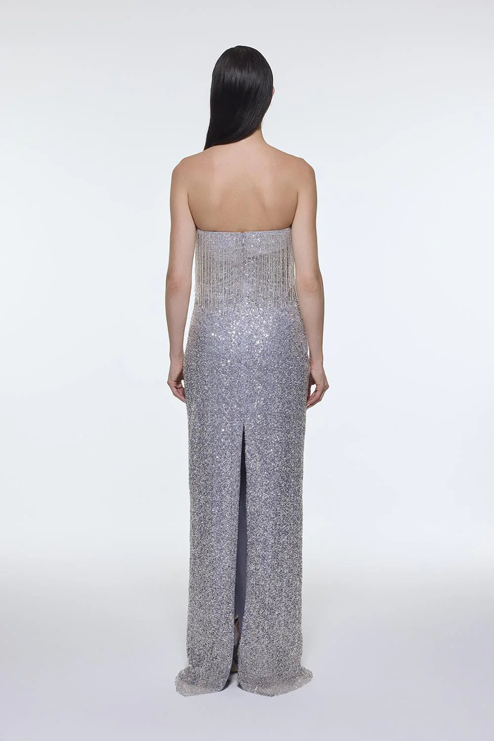 TAŞ İŞLEMELİ STRAPLEZ UZUN ABİYE ELBİSE - 9202C