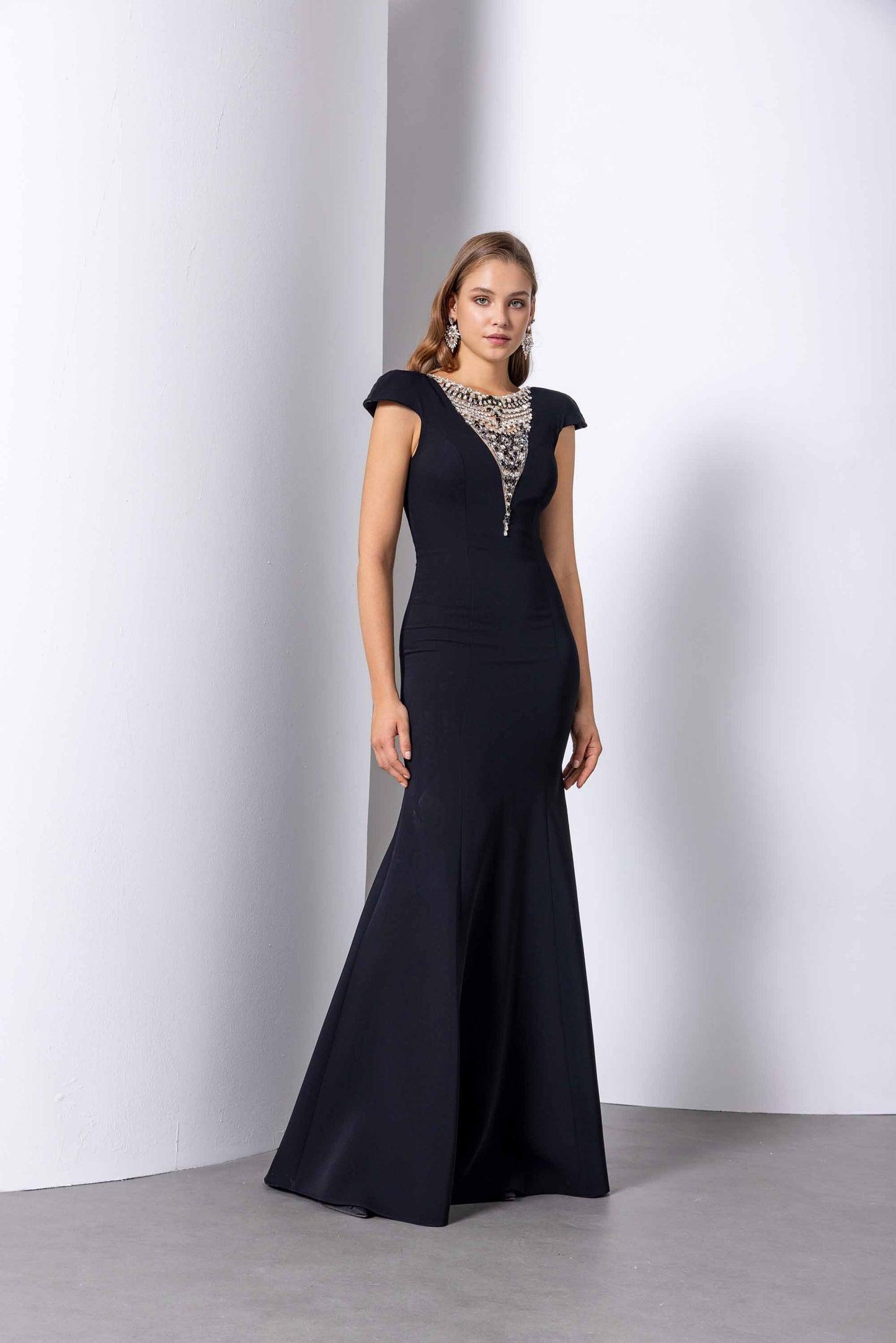 Black Crystal Evening Dress – Elegant Luxury Formal Dress 2276