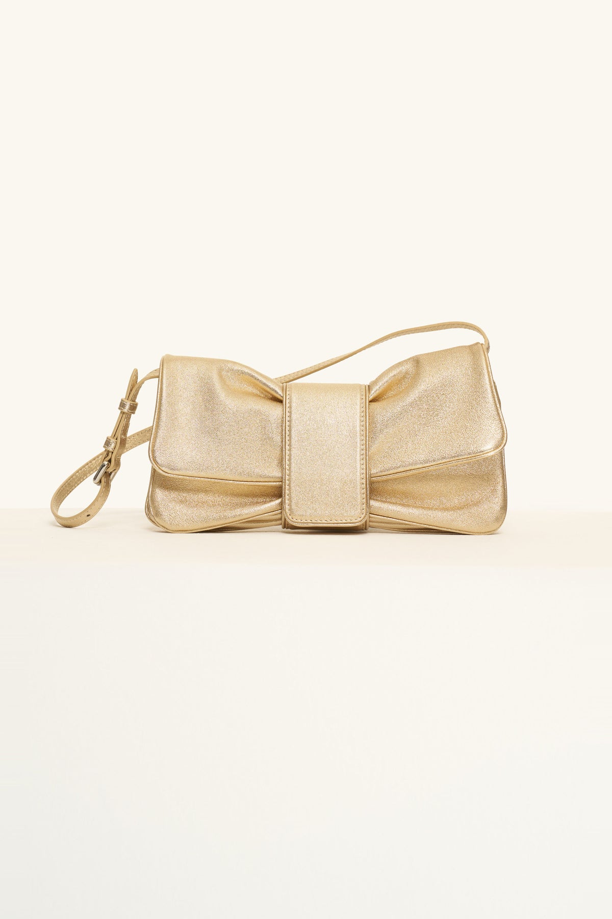Ruched Flap Clutch Bag