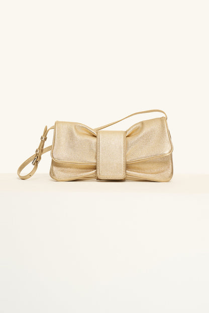 Ruched Flap Clutch Bag