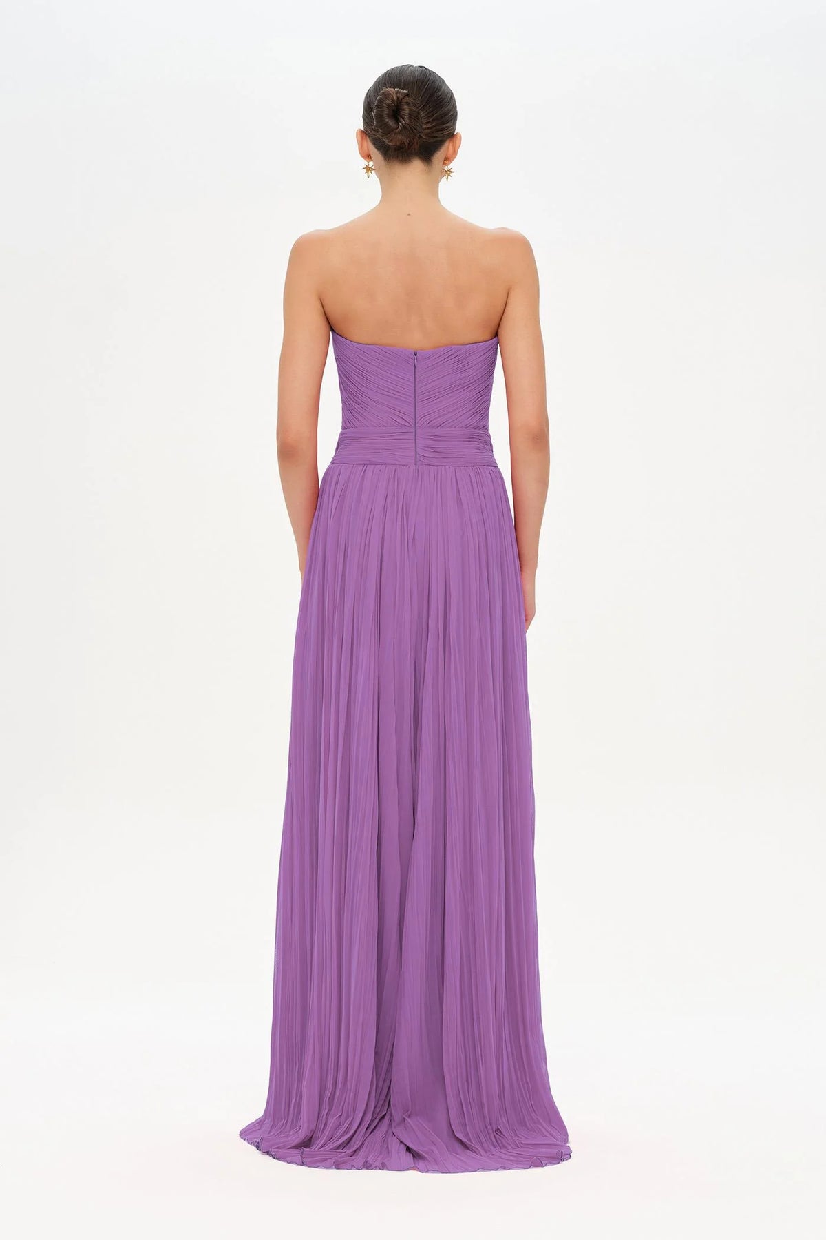 STRAPLEZ DRAPE DETAYLI ŞIK ABİYE ELBİSE - 26058C