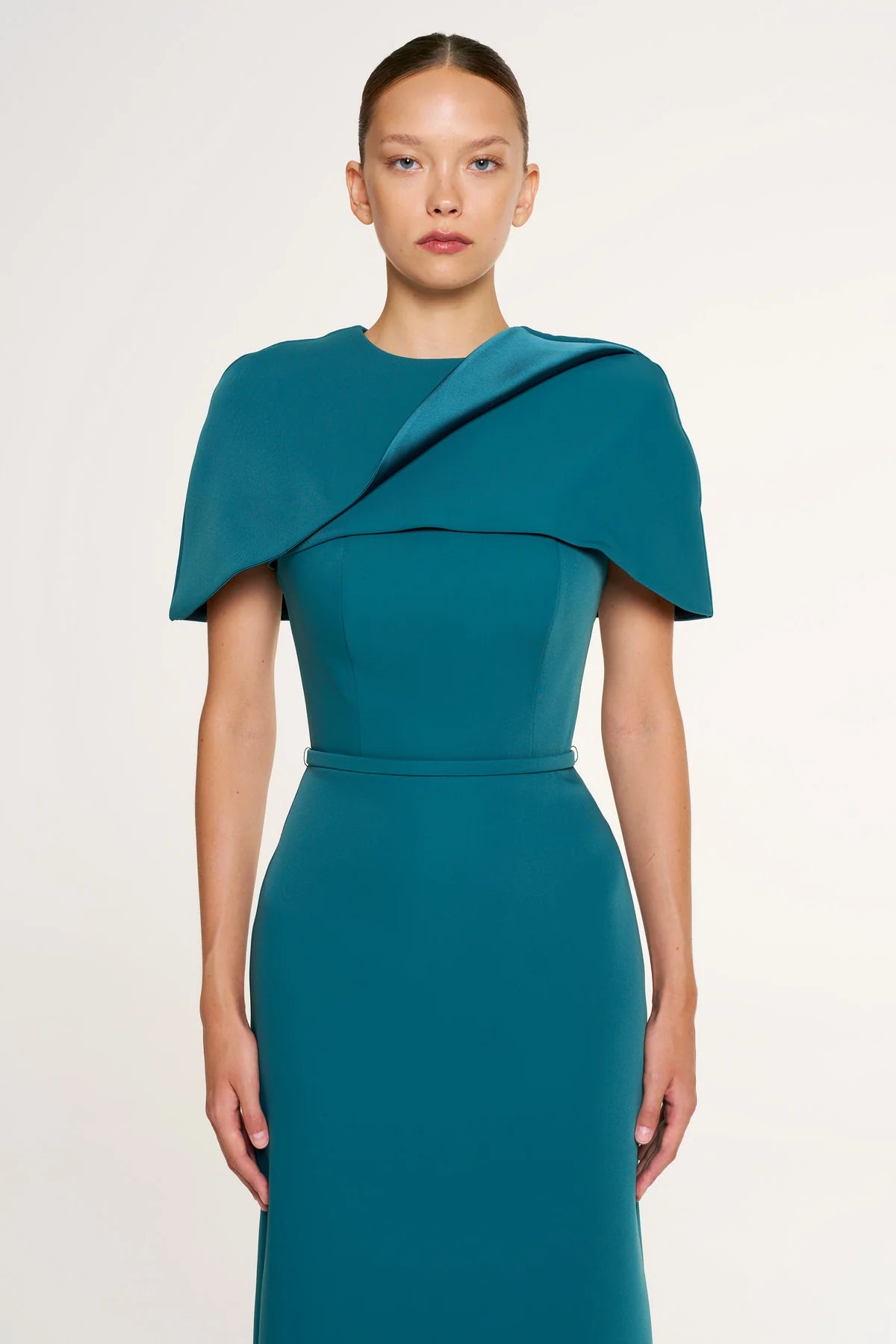 Elegant Evening Dress with Cape – Luxury Formal Dress 1390