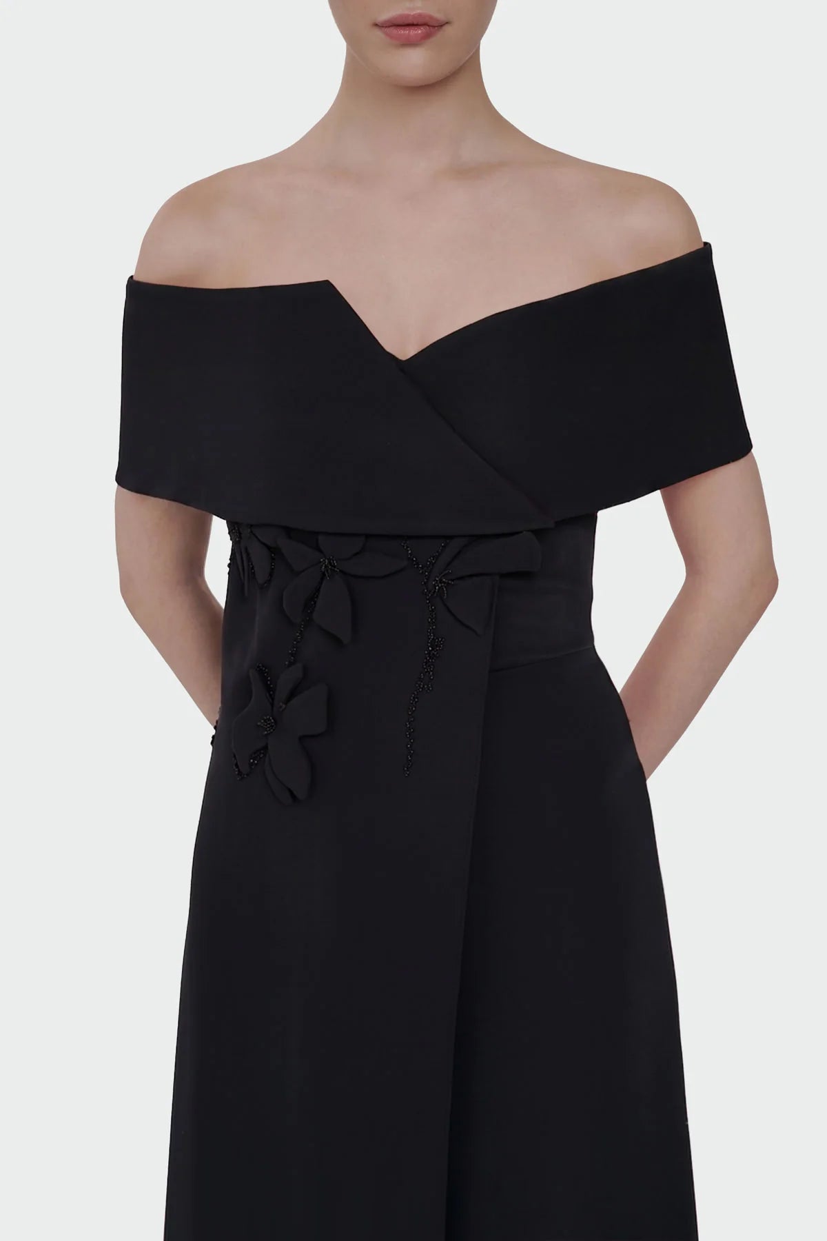 Elegant Off-Shoulder Floral Evening Jumpsuit 5300