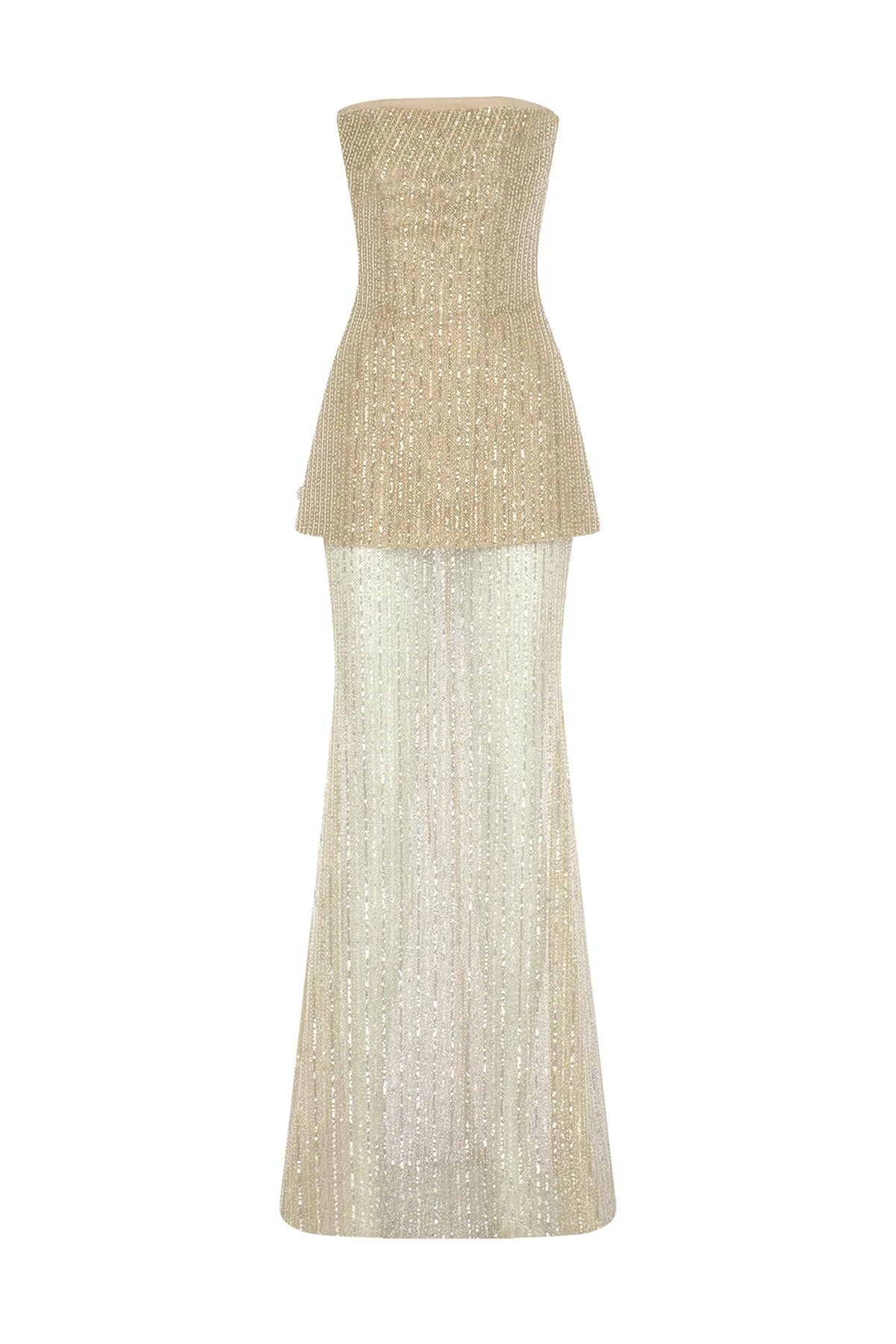 2211S Payet ve Taş İşlemeli Abiye Elbise Takımı