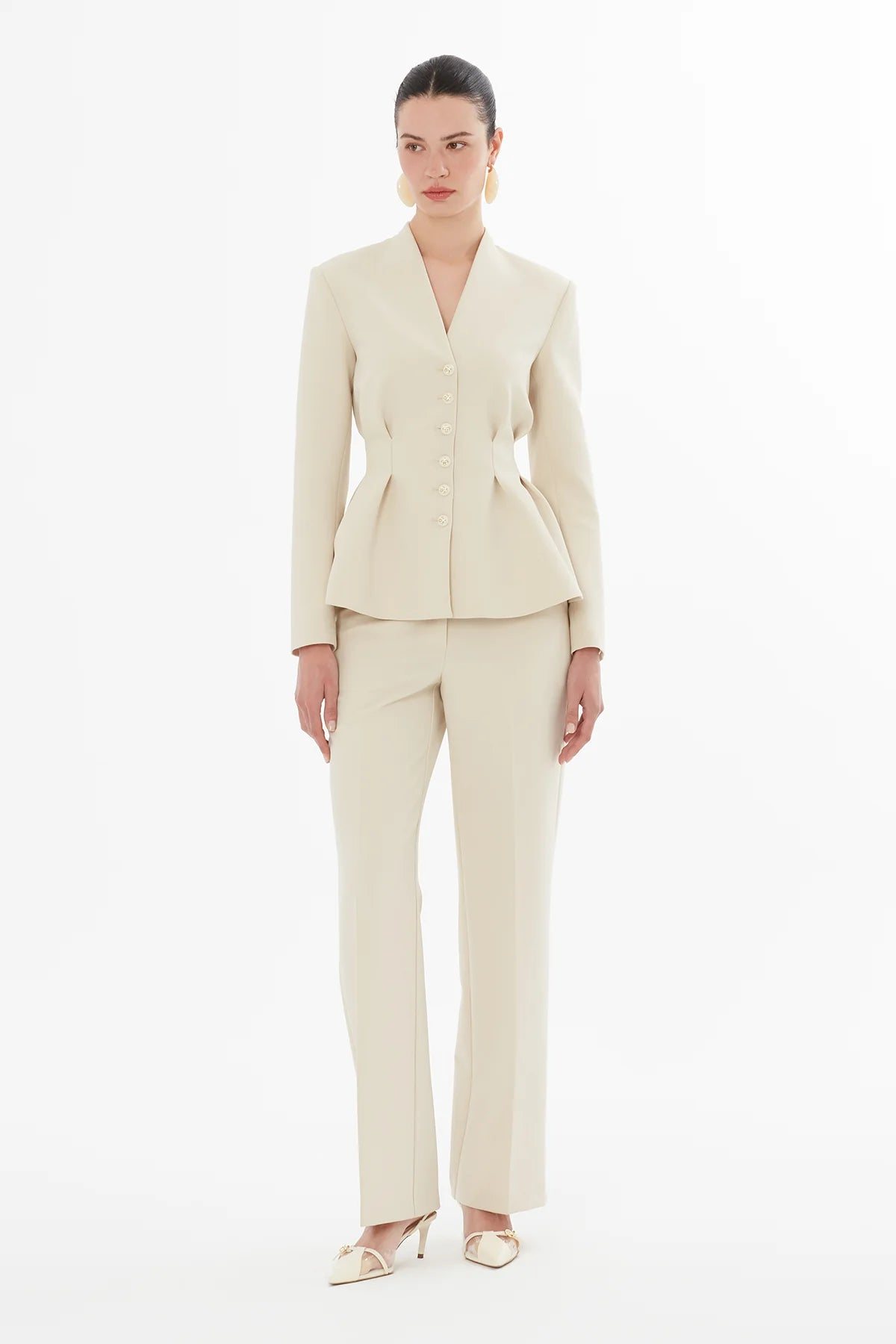 Mono Kapama Cepli Ceket Ve Havuç Pantolon Takım