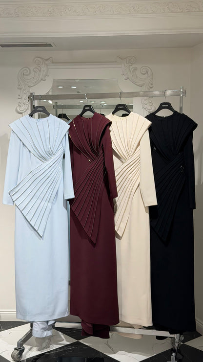 Draped Evening Dress – 9155