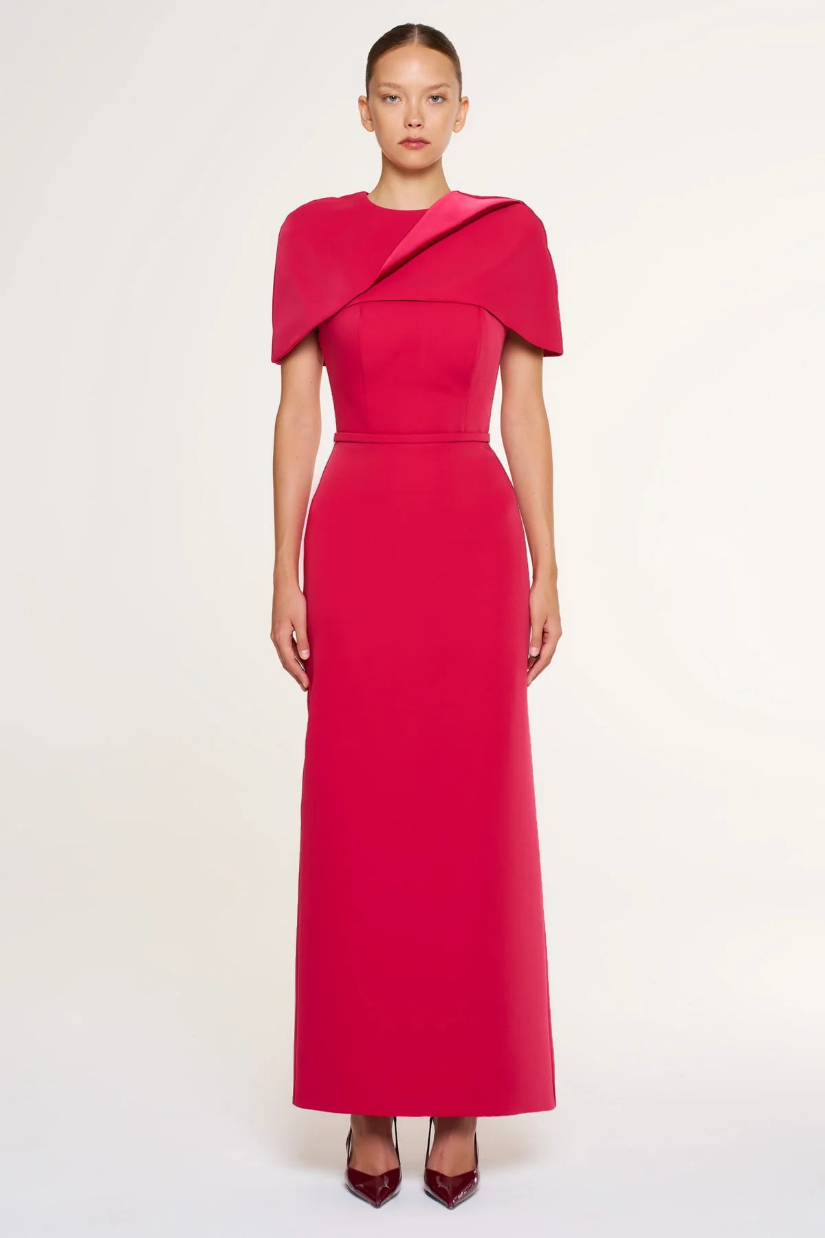 Elegant Evening Dress with Cape – Luxury Formal Dress 1390