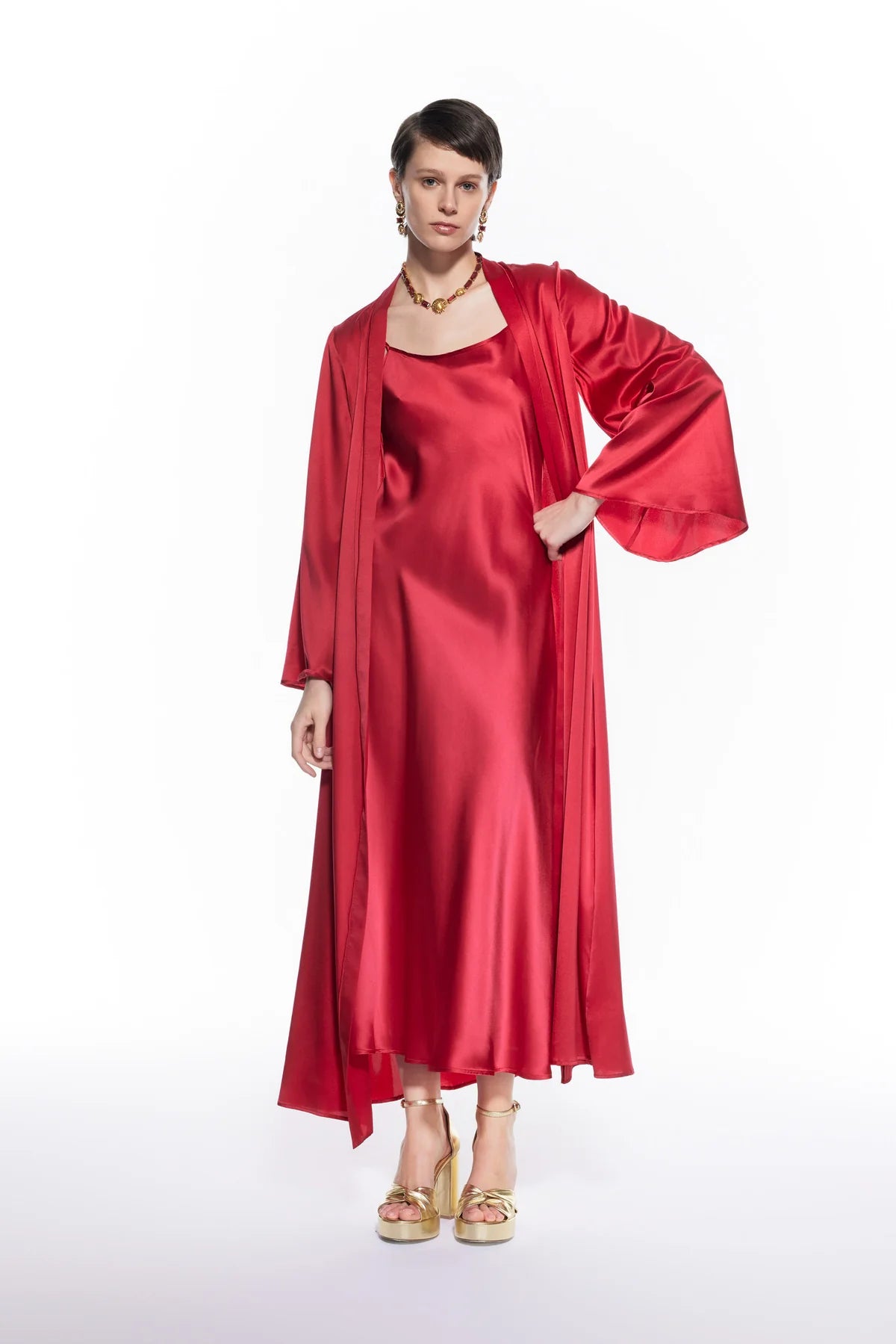 silk dressing gown