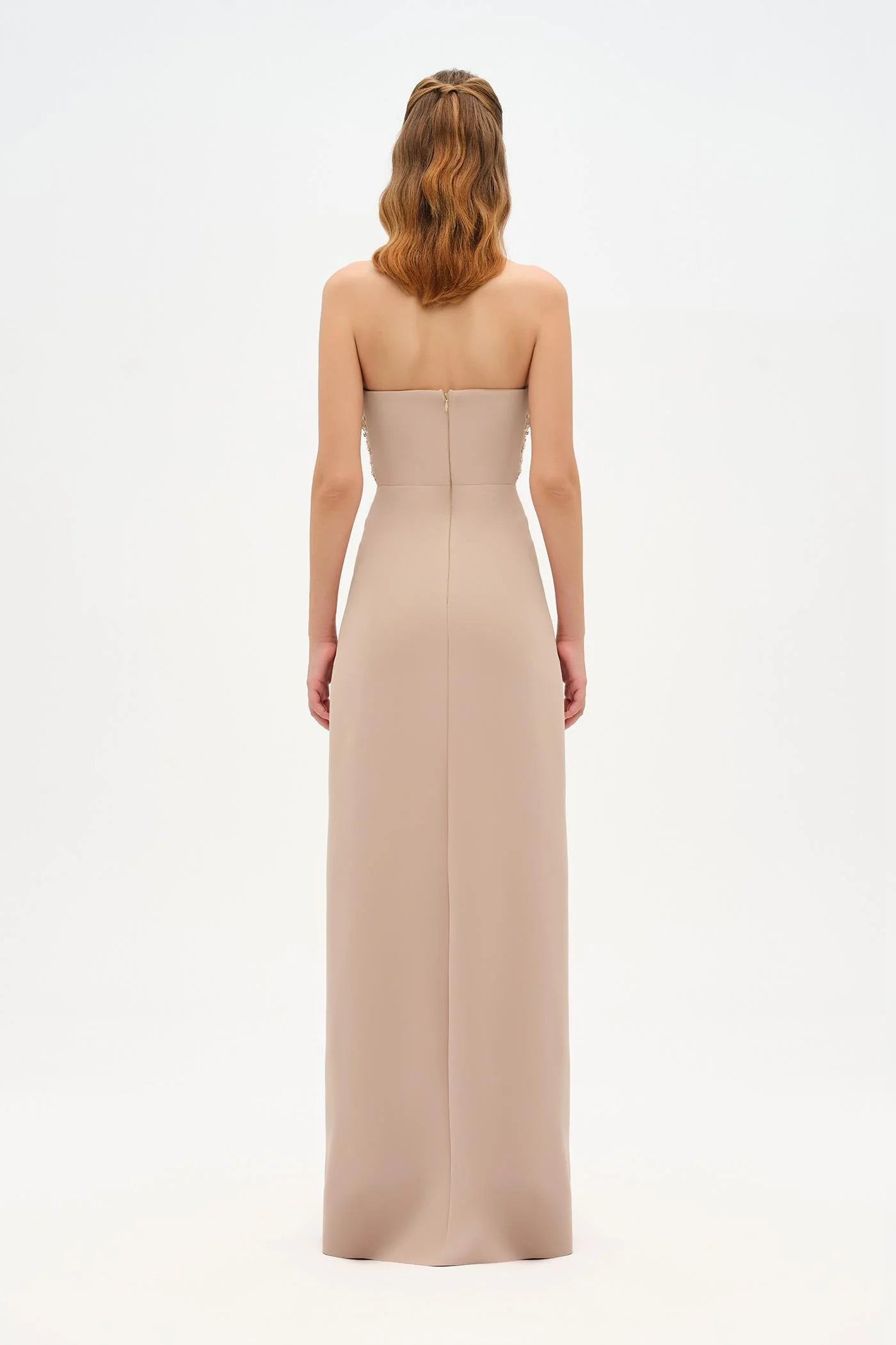 DRAPE DETAYLI STRAPLEZ DETAYLI BALIK ABİYE ELBİSE - 26125C
