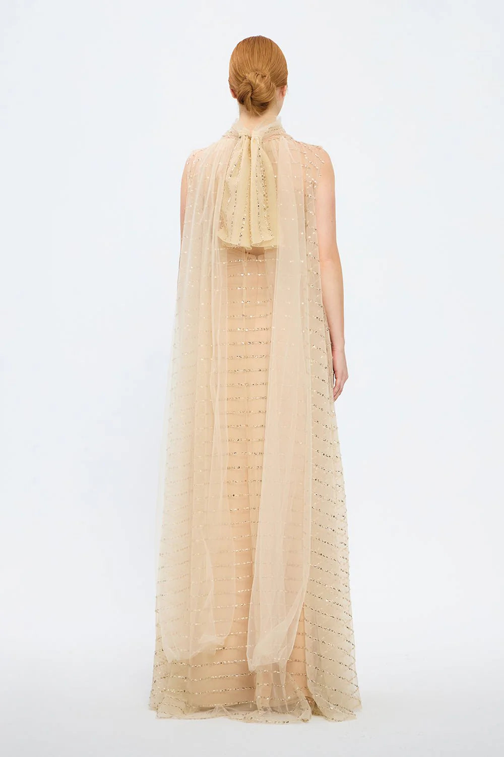 İKİ PARÇA KOLSUZ V YAKA ABİYE ELBİSE - 2004CN