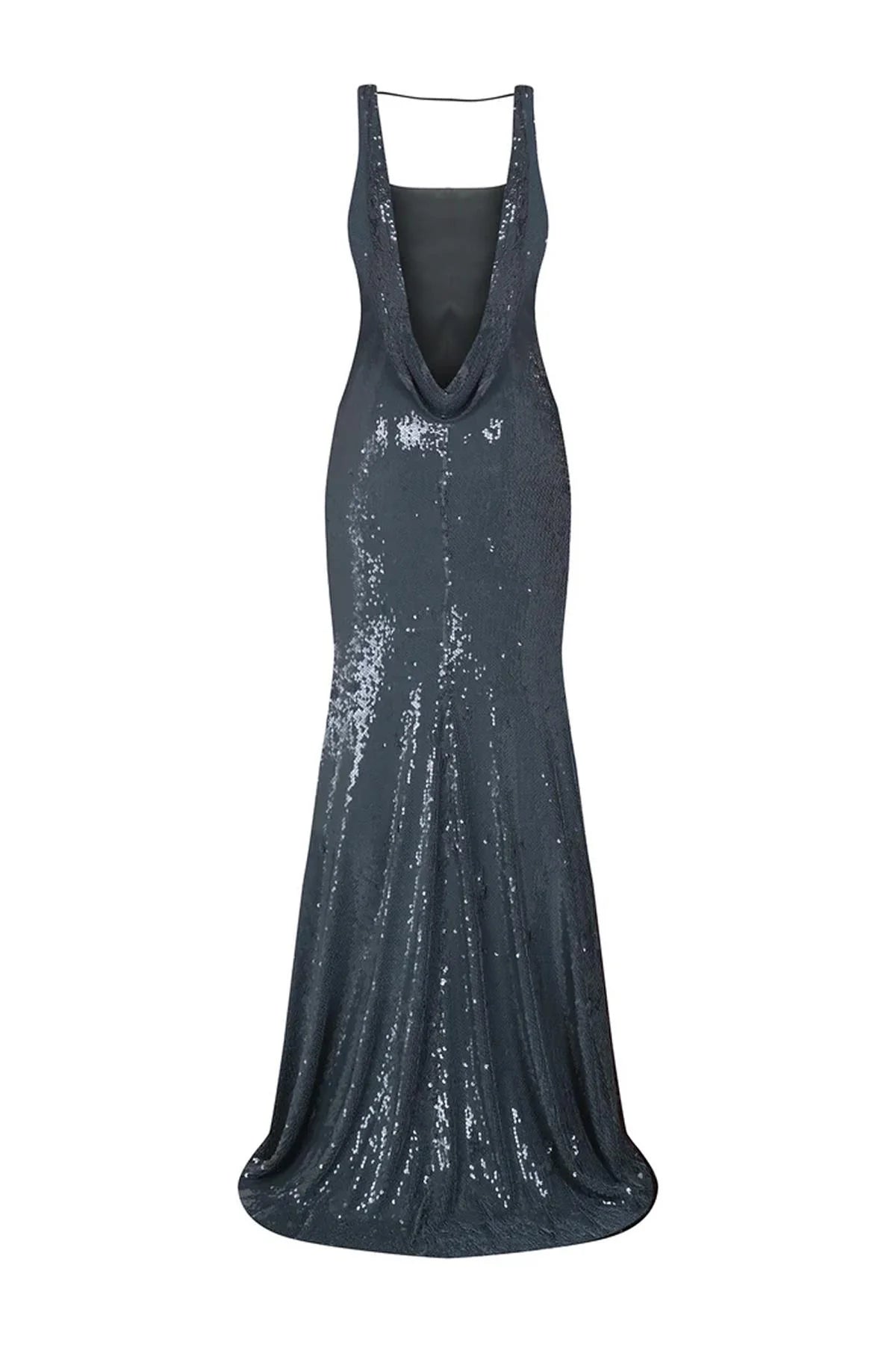 Pul Payet İşlemeli Askılı Abiye Elbise 2282