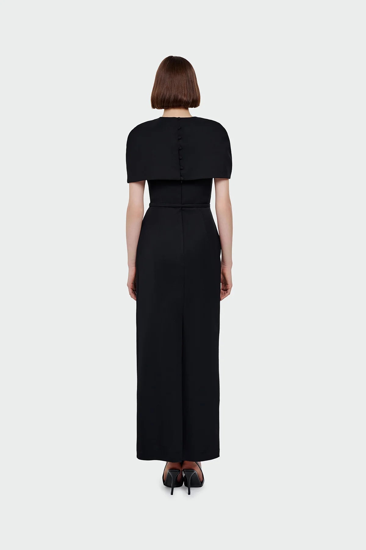 Elegant Evening Dress with Cape – Luxury Formal Dress 1390