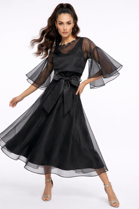 فستان اسود اورنجزا