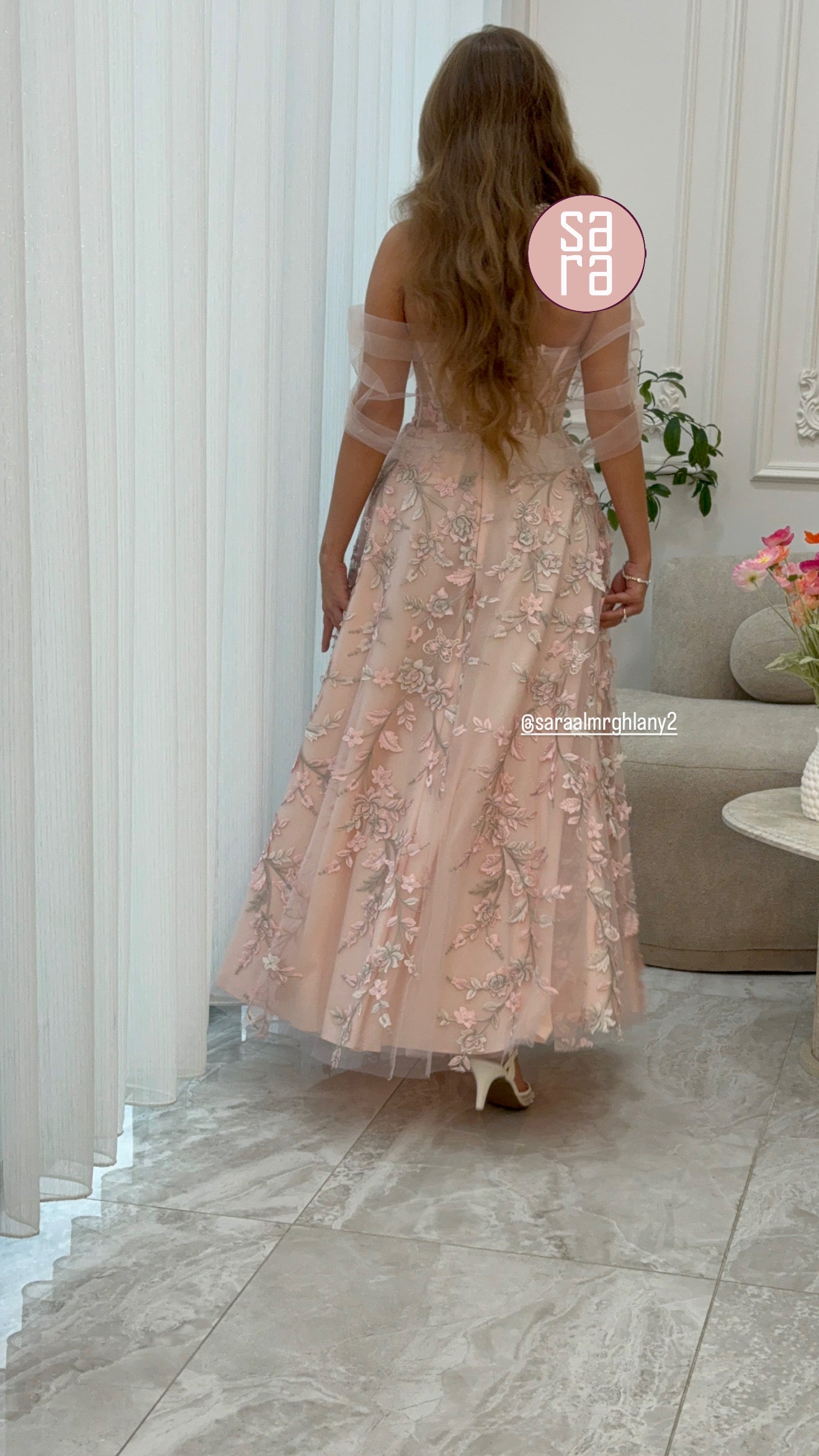 فستان وردي 2202