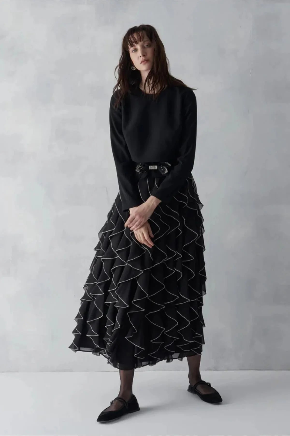 ETEĞİ FIRFIR DETAYLI BELİ FİYONKLU TAKIM