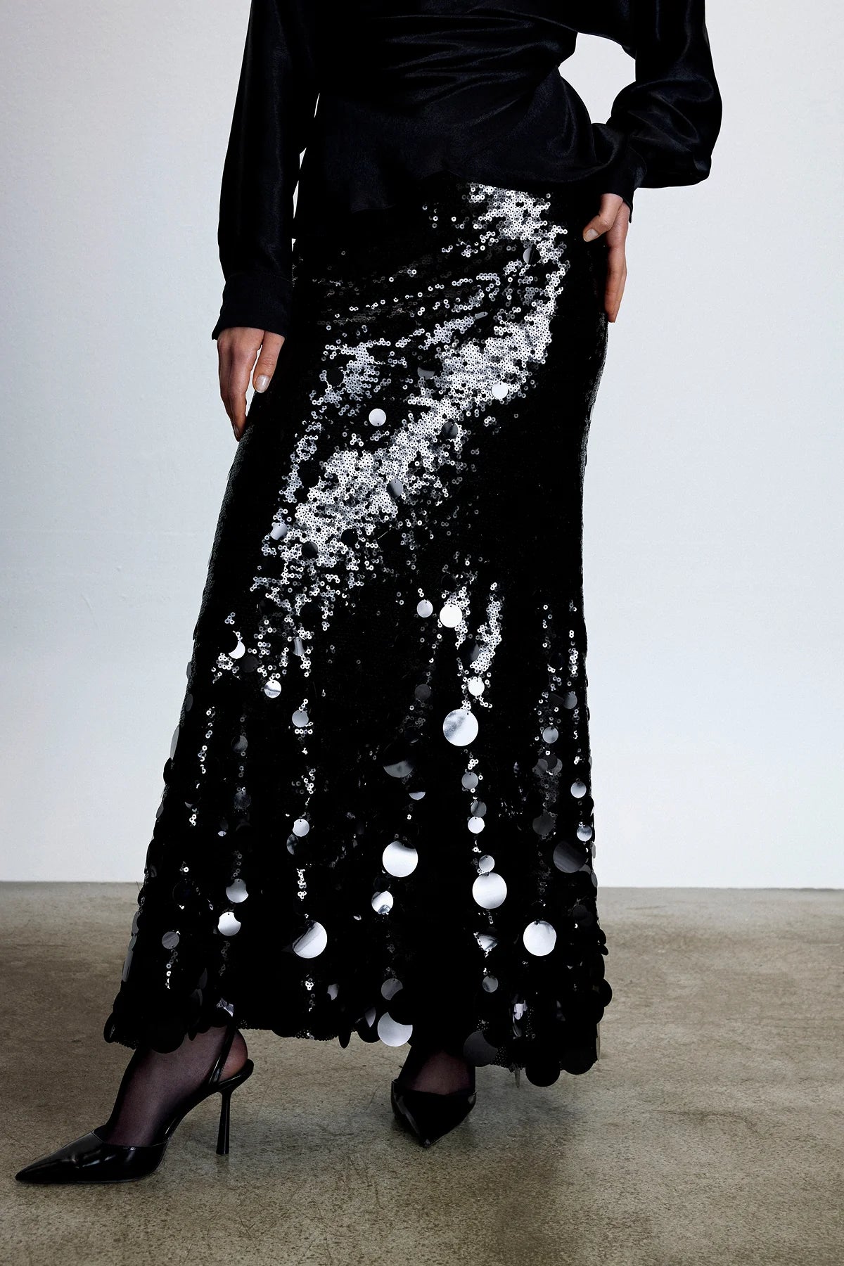 UZUN KOLLU PEPLUM BLUZ TAKIM 2102