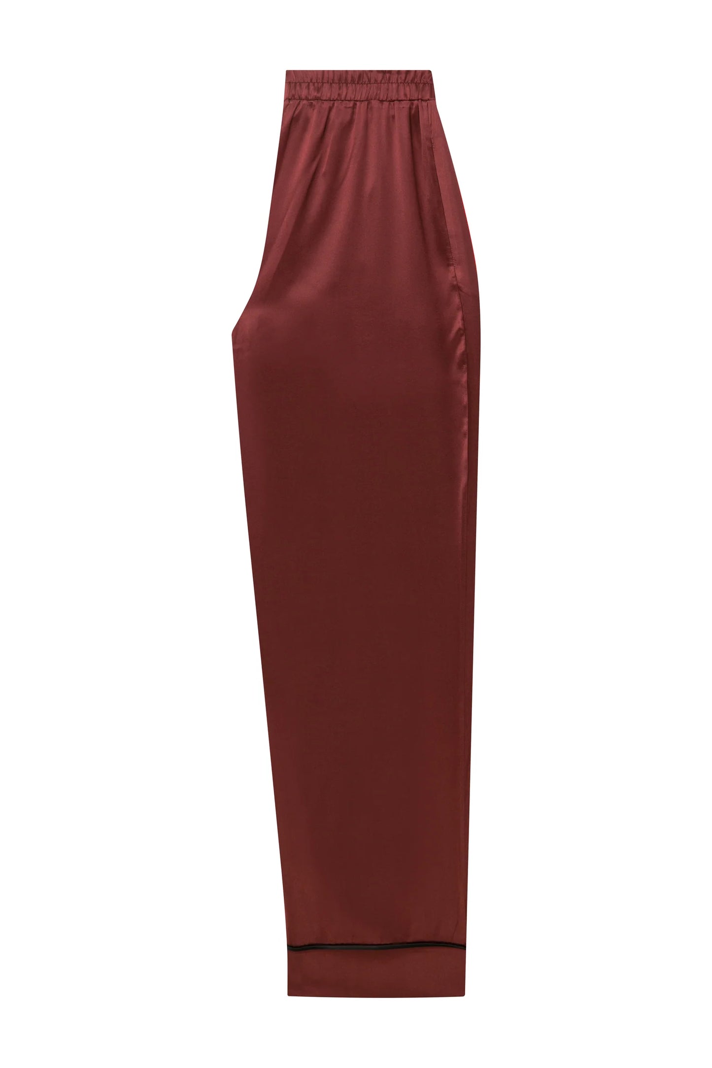 Lisa Silk Pajama Set in Burgundy