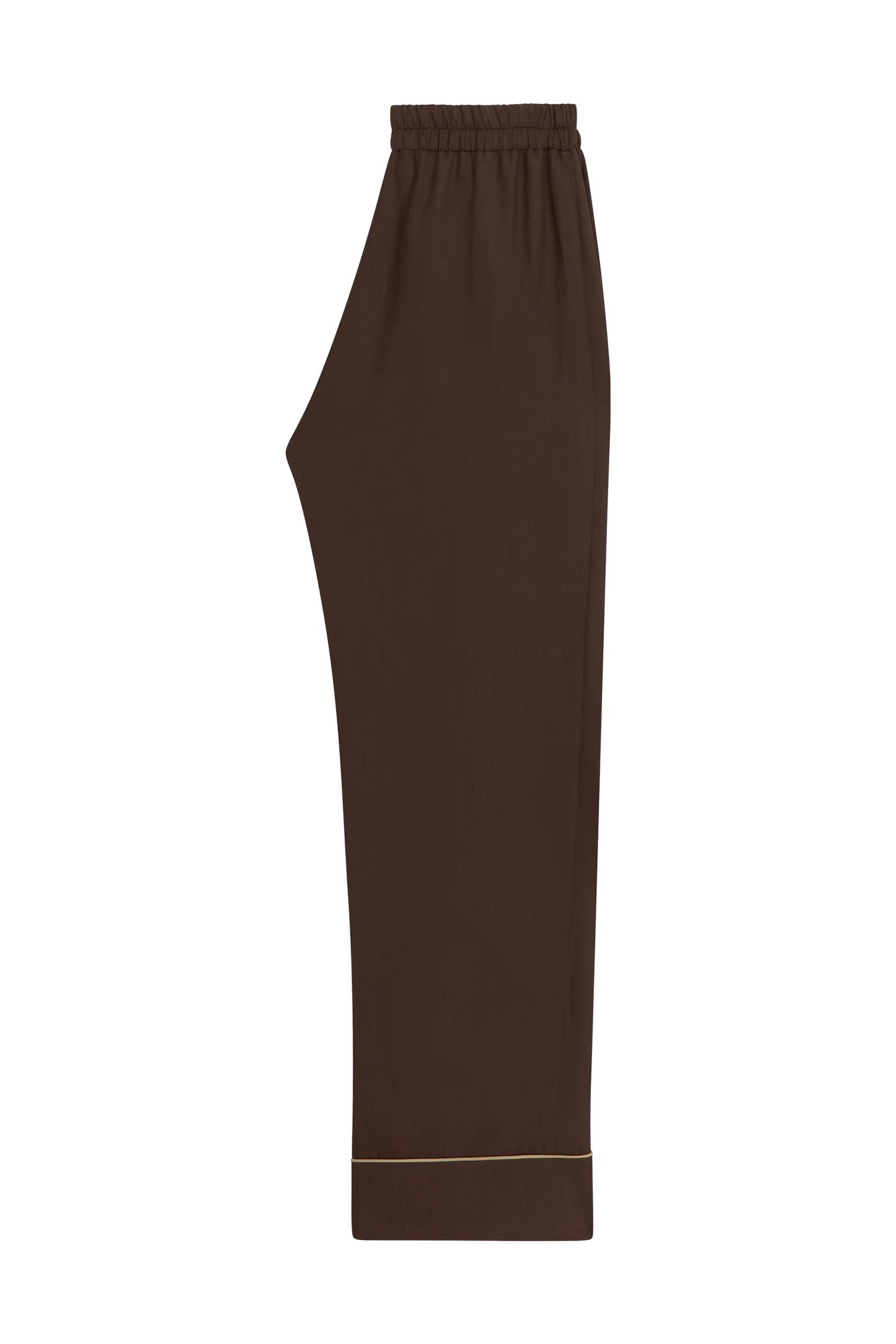 nelole Cotton Pajama Set and Eye Mask in Brown