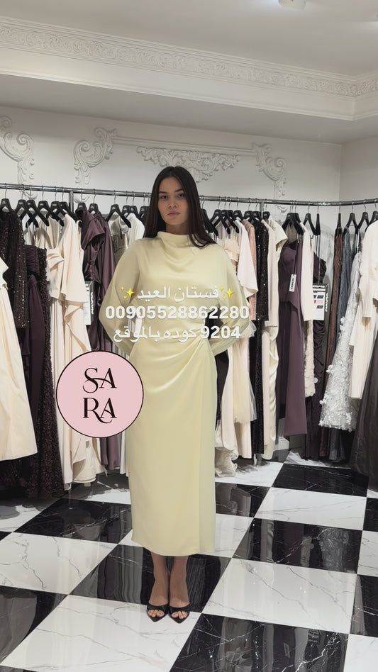 فستان بأكمام طويله 9204